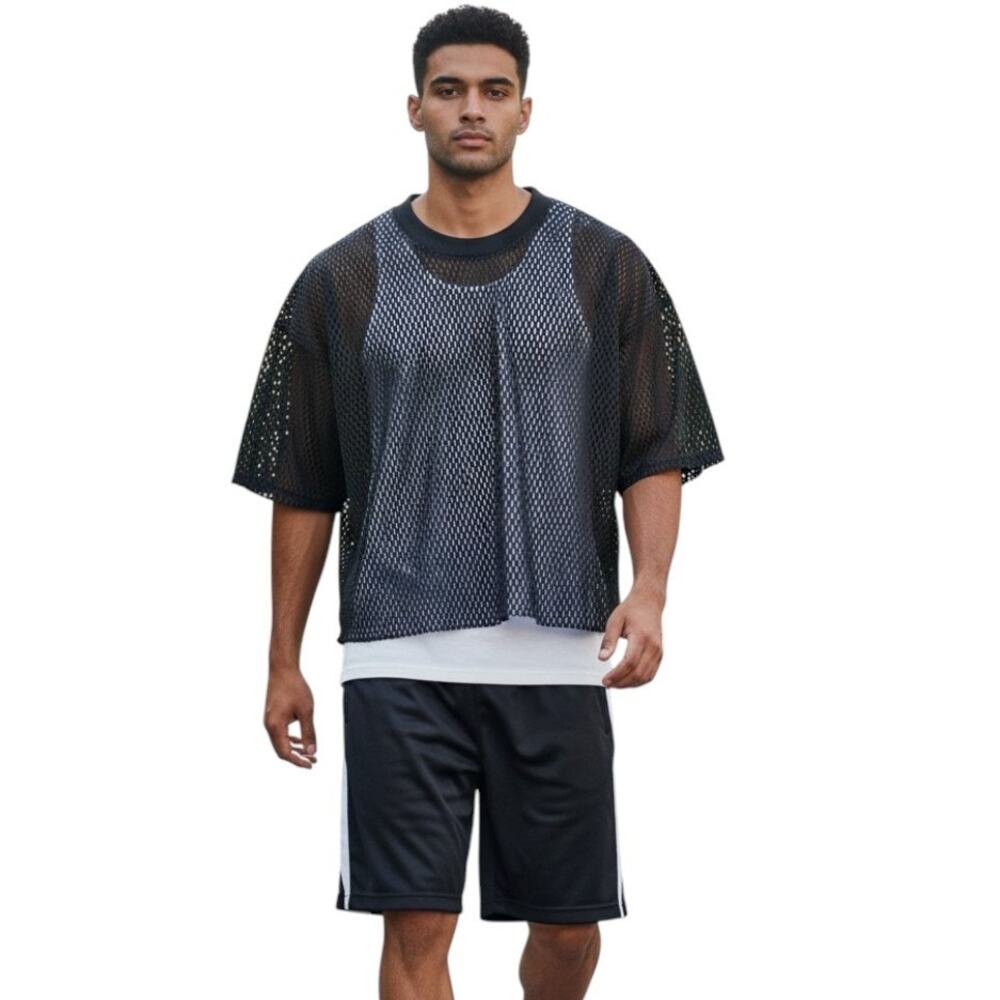 MacGregors Men's Mesh Practice Jersey Short Sleeve Mesh T-shirt, Size XL Vintage